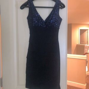 Navy blue cocktail dress